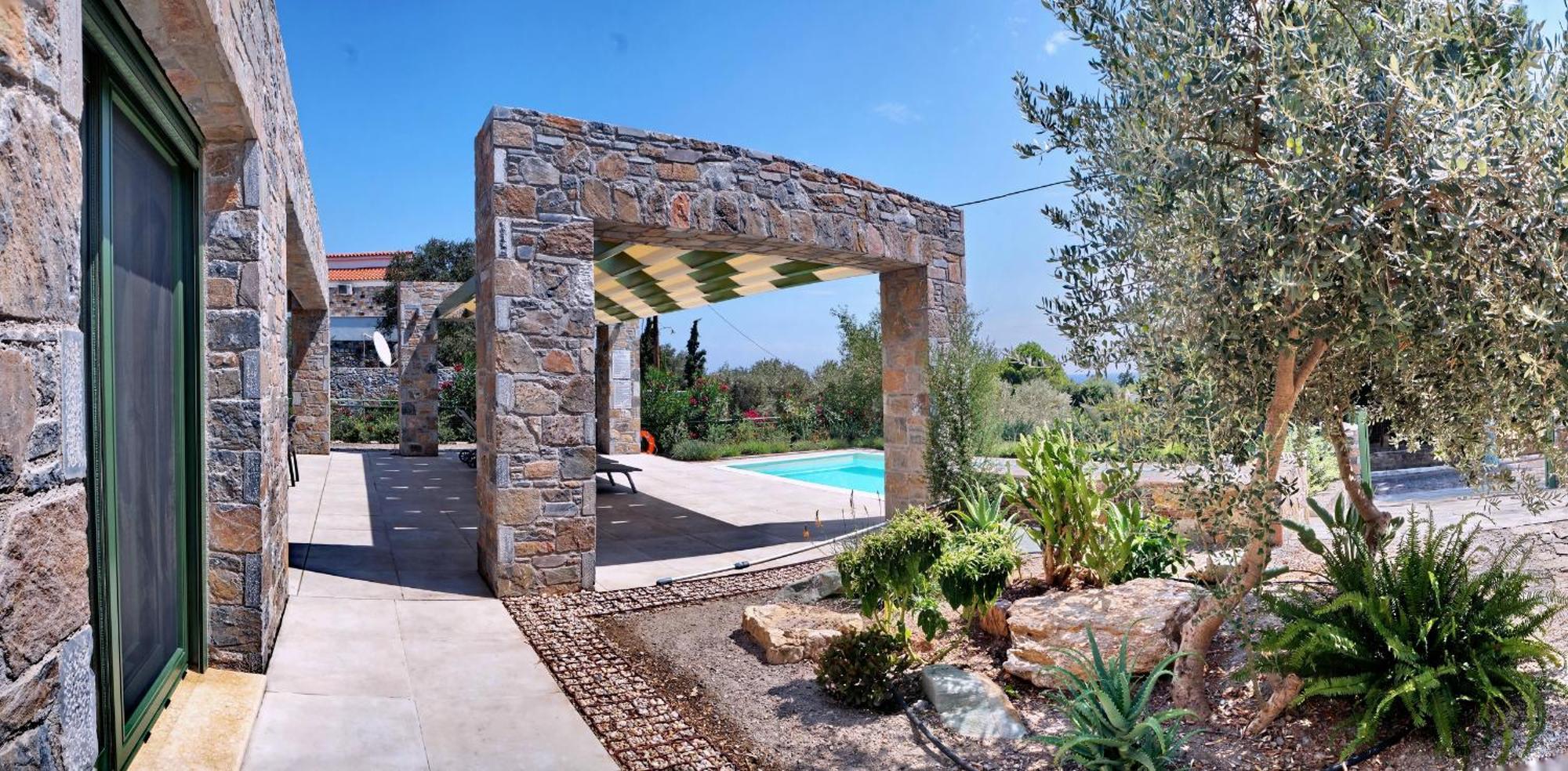 Ouzo Stone House 1 With Private Pool Villa Plomari Ngoại thất bức ảnh