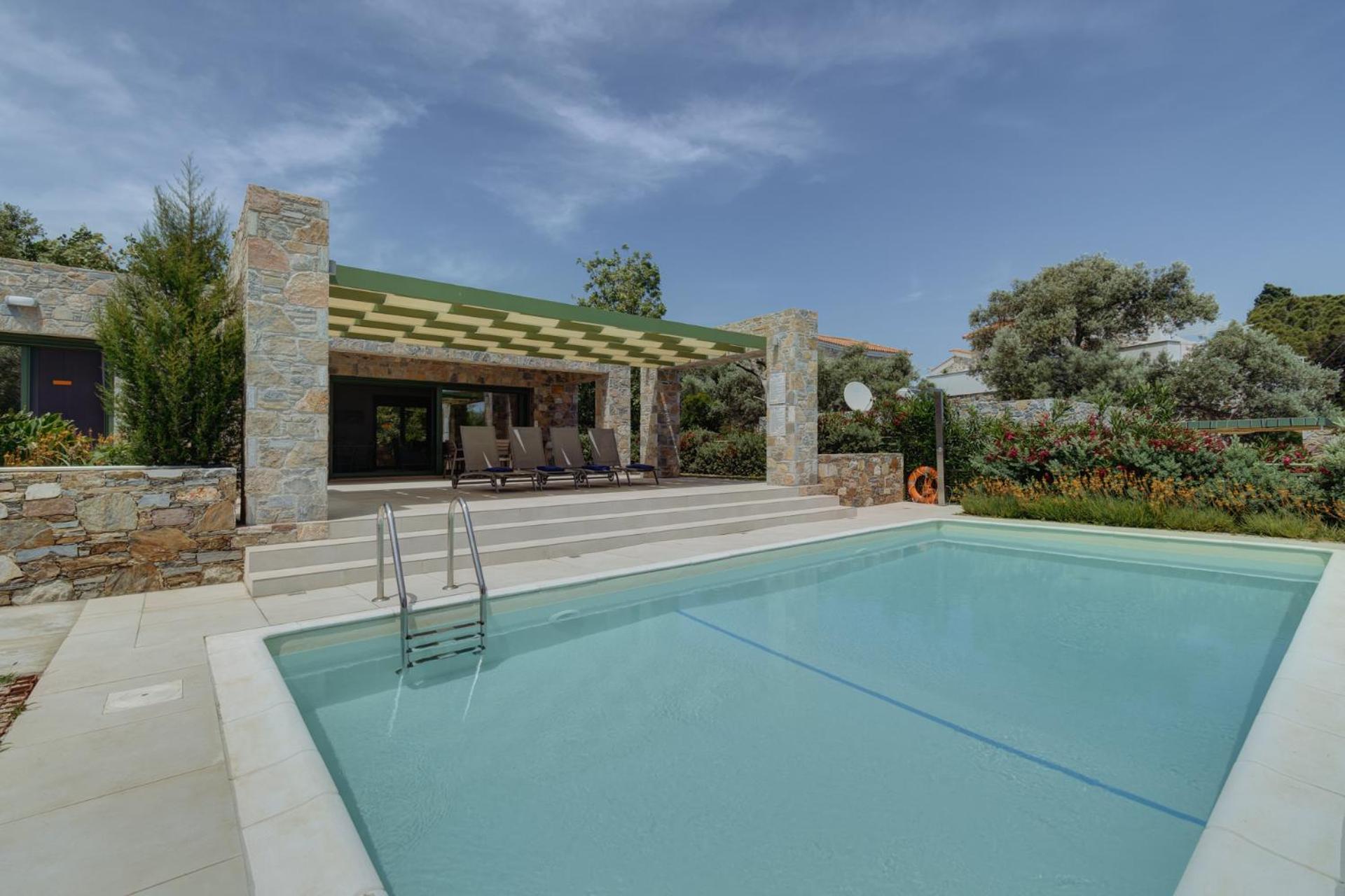 Ouzo Stone House 1 With Private Pool Villa Plomari Ngoại thất bức ảnh